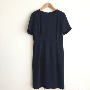 J.Crew Tall Navy Crepe Short Sleeve Dress